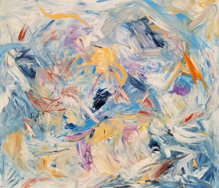 Original Abstract Expressionism Abstract Paintings by Monique J Dufour