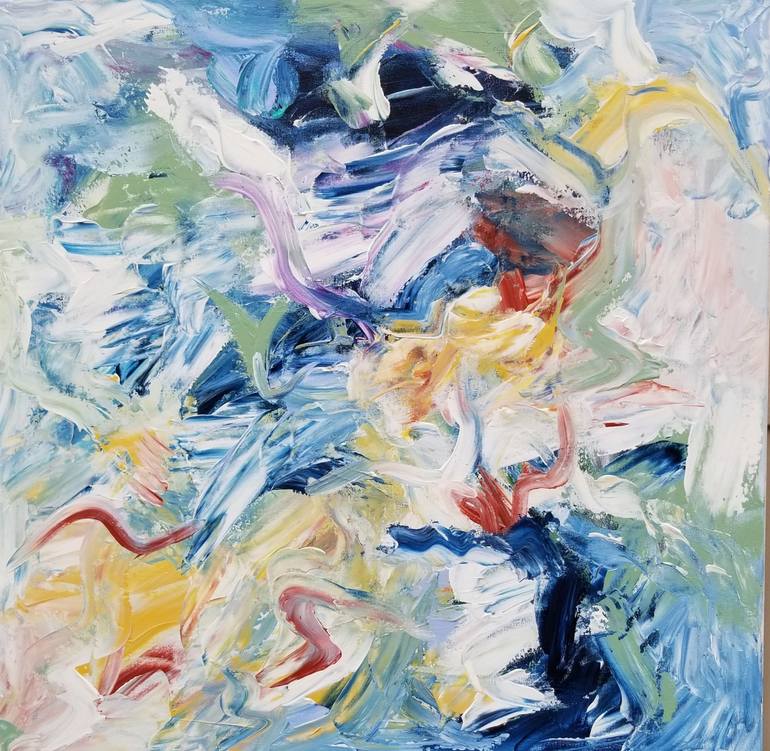 Original Abstract Expressionism Abstract Paintings by Monique J Dufour