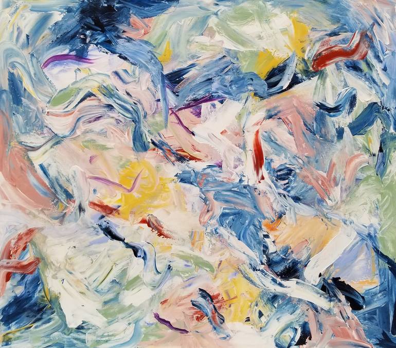 Original Abstract Expressionism Abstract Paintings by Monique J Dufour
