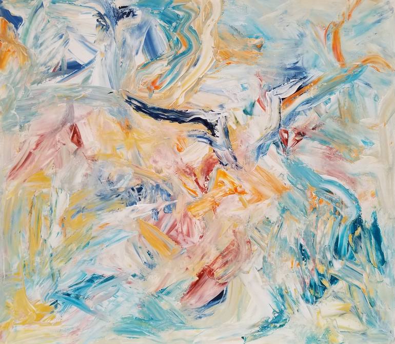 Original Abstract Expressionism Abstract Paintings by Monique J Dufour