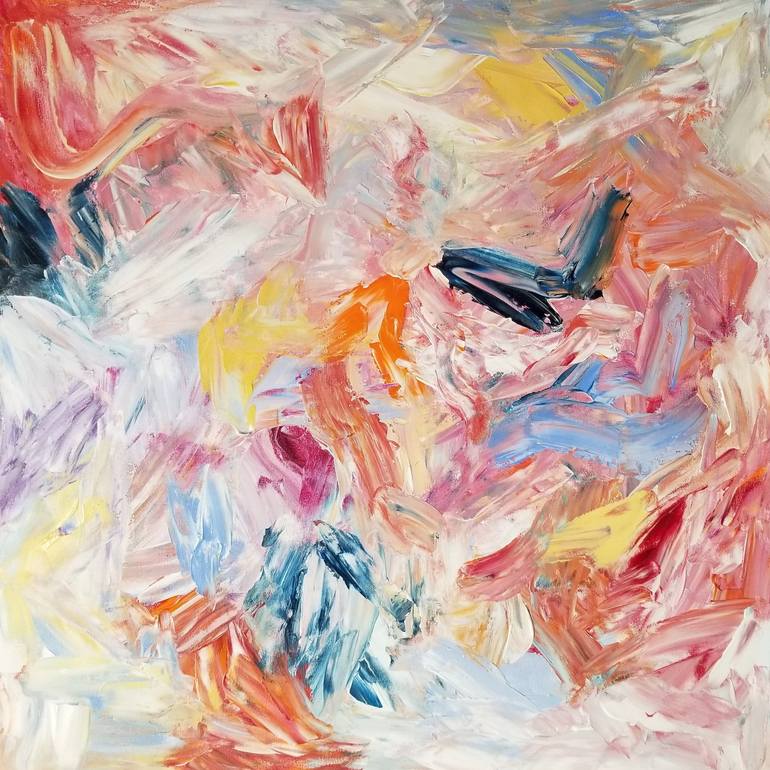 Original Abstract Expressionism Abstract Paintings by Monique J Dufour