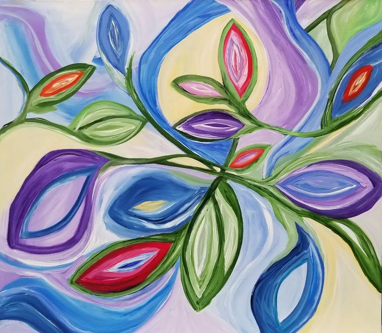 Original Modernism Abstract Painting by Monique J Dufour