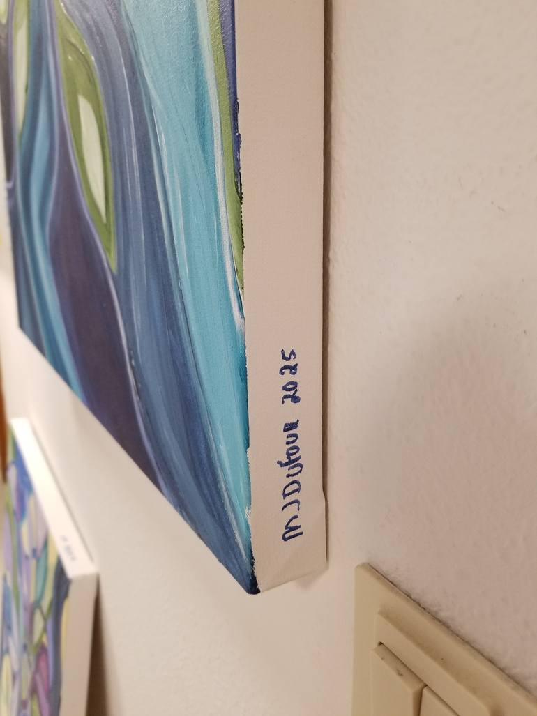 Original Abstract Botanic Painting by Monique J Dufour