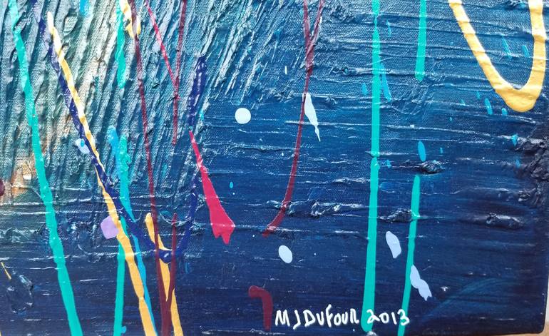 Original Abstract Expressionism Abstract Painting by Monique J Dufour