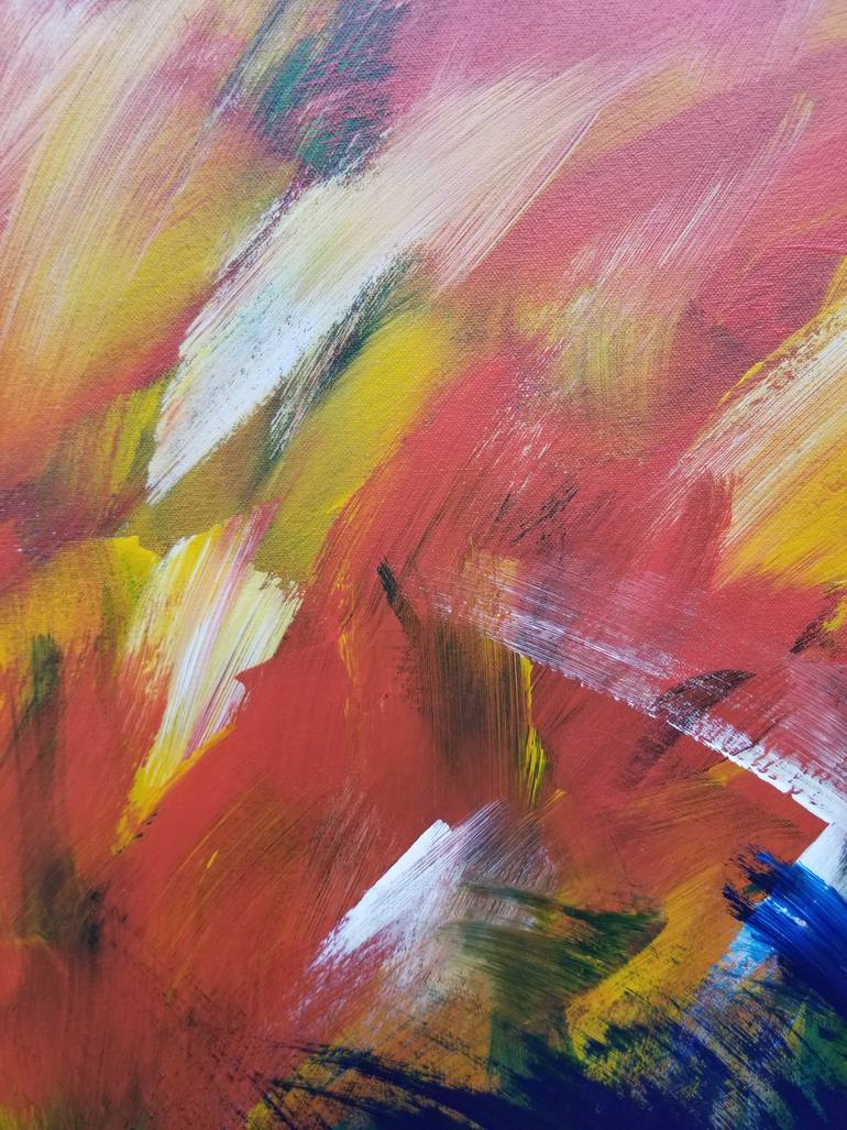 Original Abstract Floral Painting by Monique J Dufour