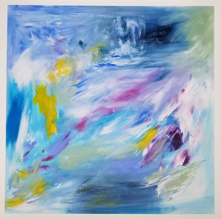 Original Abstract Expressionism Abstract Painting by Monique J Dufour