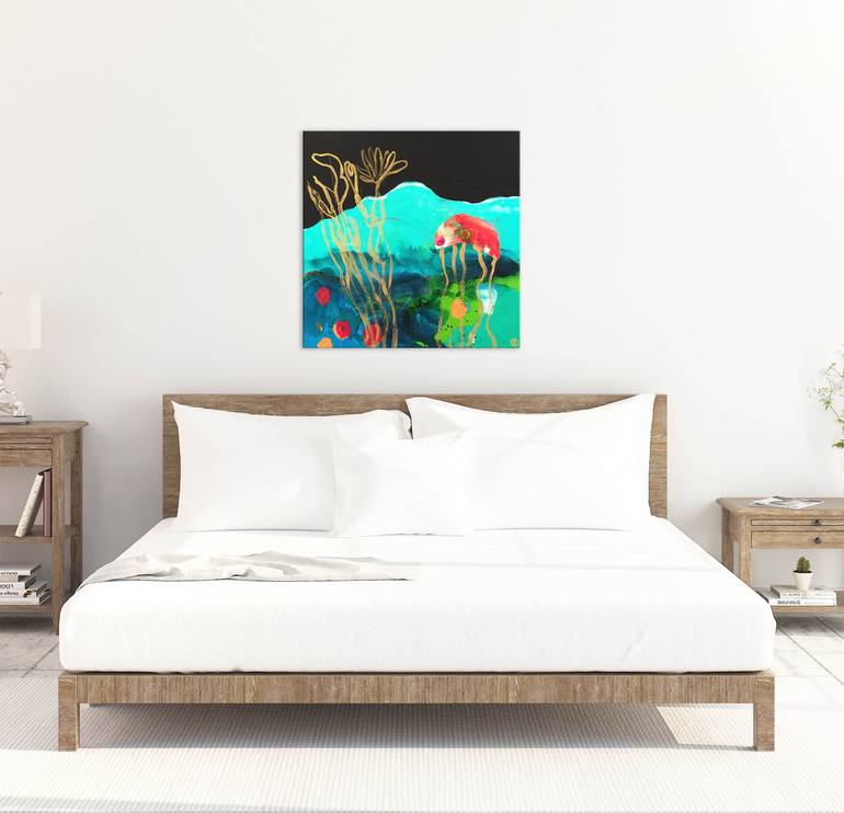 Jellyfish Mixed Media Painting Painting by Suzie Cumming Saatchi Art