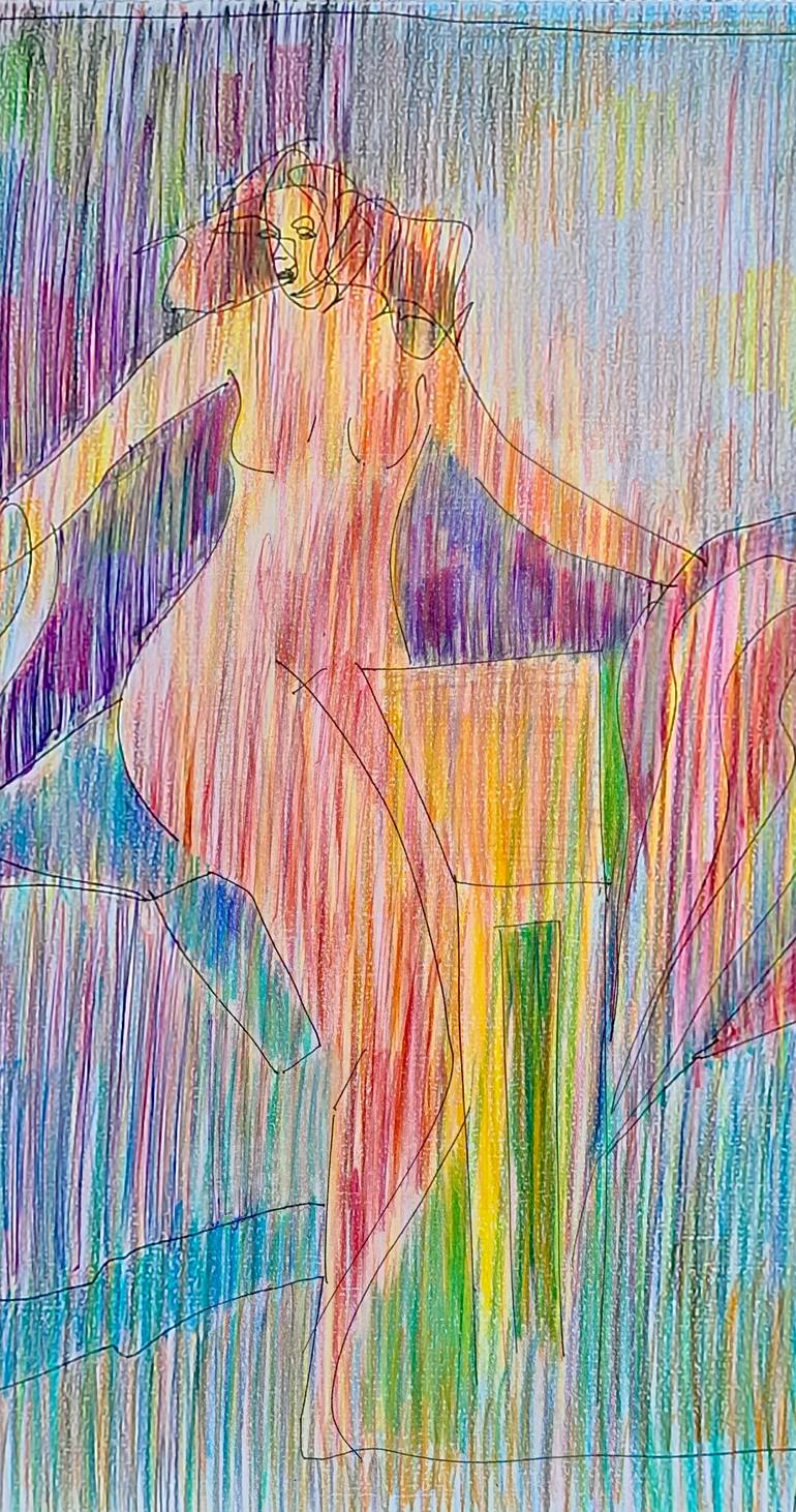 Original Other Nude Drawing by Petros Martin