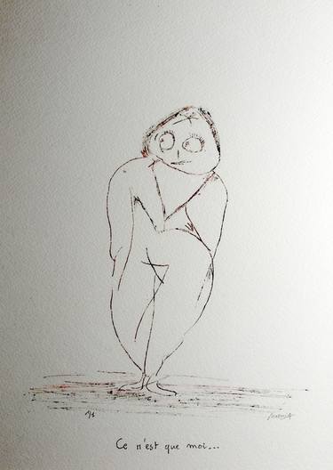 Print of Minimalism Body Drawings by MEMIN Jean-Marie