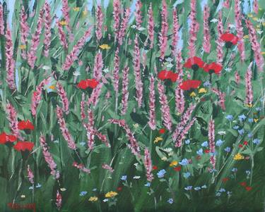 Print of Impressionism Floral Paintings by John Halliday