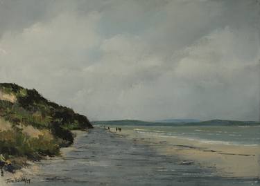 Print of Impressionism Beach Paintings by John Halliday