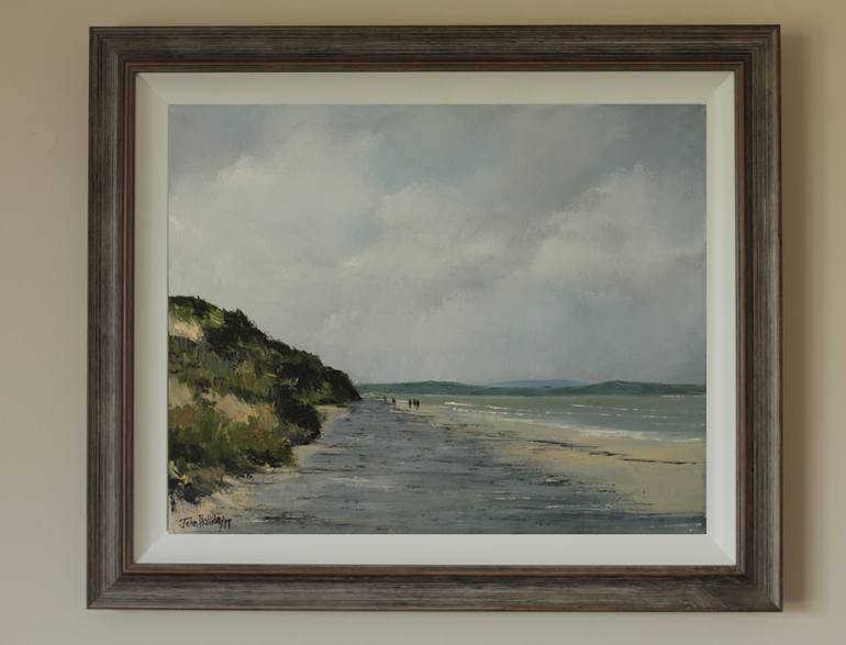 Original Impressionism Beach Painting by John Halliday