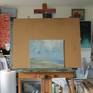 on the easel