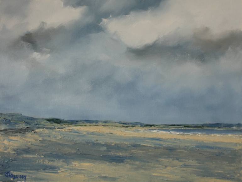Along Murlough Bay, Irish Landscape Painting by John Halliday | Saatchi Art