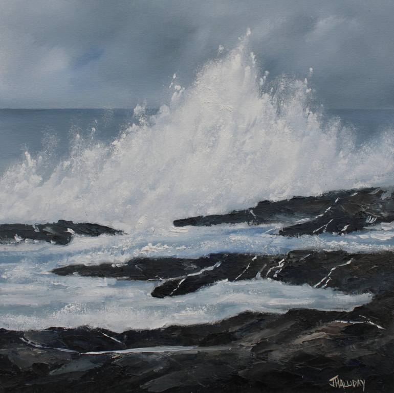 A Bigger Wave, Irish Landscape Painting by John Halliday | Saatchi Art