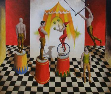 Print of Surrealism Performing Arts Paintings by Alejandro Arrepol