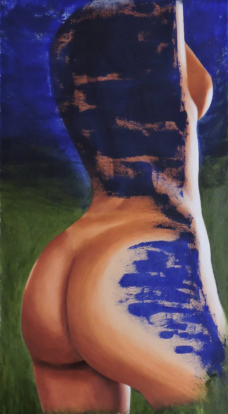 Original Figurative Nude Painting by Perparim Qazimi