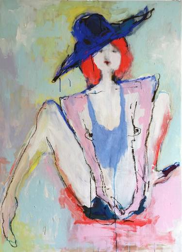 Original Expressionism Portrait Painting by Tepe Kraus