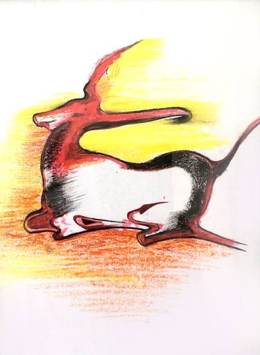 Original Minimalism Animal Drawings by Irene S
