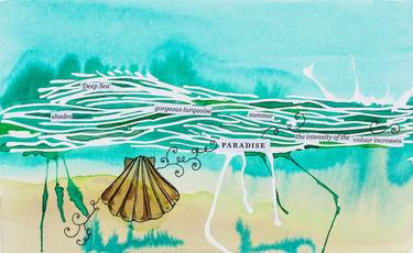 Original Fine Art Water Painting by Luciana Sydow