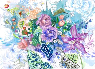 Print of Illustration Botanic Collage by Katie O'Brien
