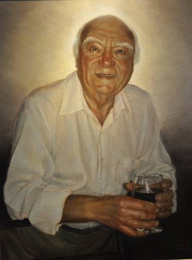 Print of Realism Portrait Paintings by Mario Lugodó