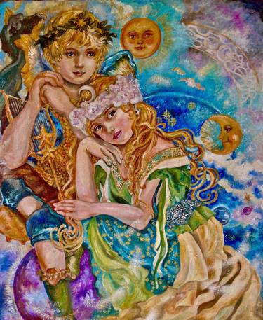 Original Art Nouveau Religion Paintings by Yumi Sugai