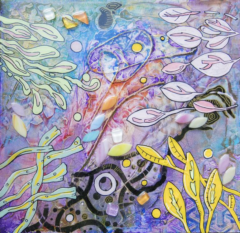 Original Abstract Expressionism Nature Mixed Media by Ariadna De Raadt 