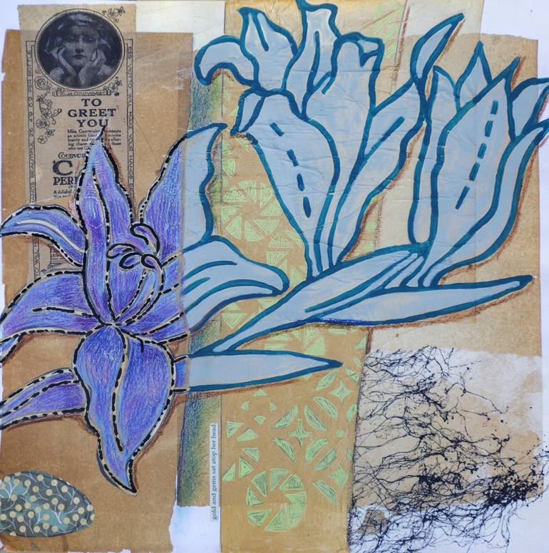 Original Floral Mixed Media by Ariadna de Raadt 