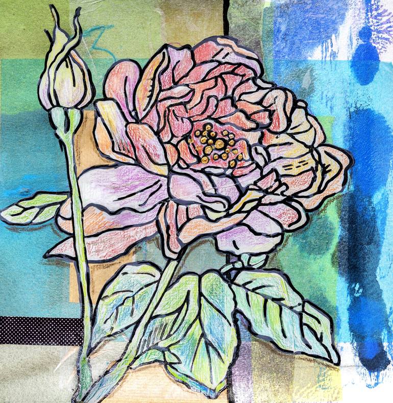 Original Art Nouveau Floral Painting by Ariadna de Raadt 