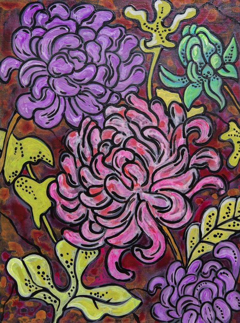 Original Contemporary Floral Painting by Ariadna de Raadt 