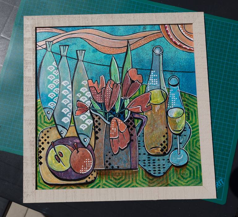 Original Cubism Food & Drink Painting by Ariadna De Raadt 