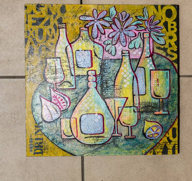 Original Cubism Food & Drink Painting by Ariadna De Raadt 