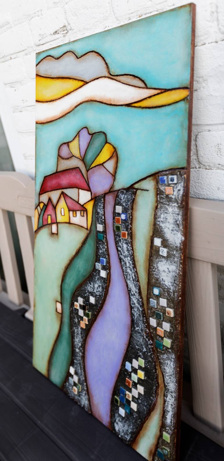 Original Art Deco Landscape Sculpture by Ariadna De Raadt 