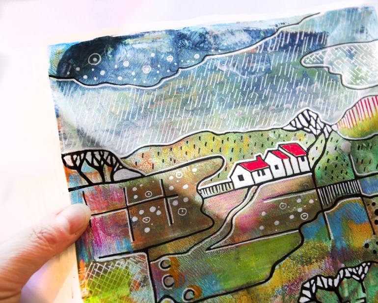 Original Abstract Landscape Painting by Ariadna De Raadt 