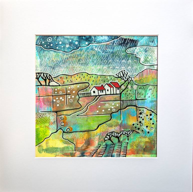 Original Abstract Landscape Painting by Ariadna De Raadt 