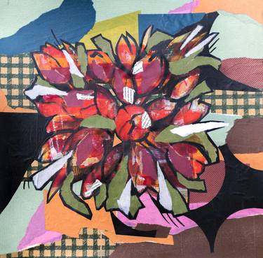 Original Floral Collage by Ariadna de Raadt