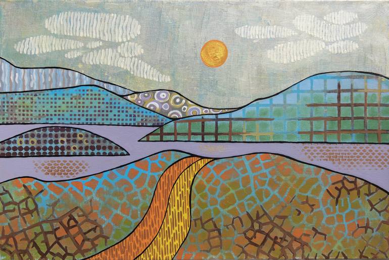 Original Seascape Painting by Ariadna De Raadt | Abstract Expressionism Art on Canvas | Touching of the Sun 10