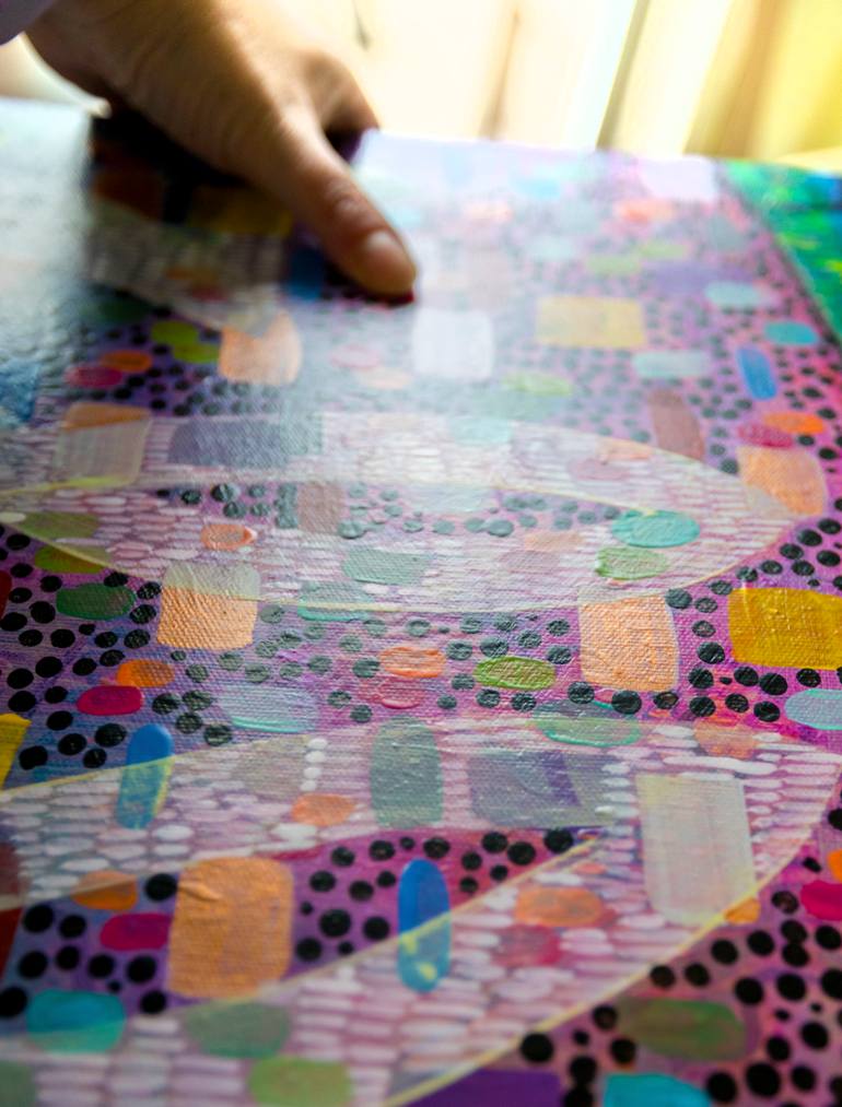 Original Abstract Expressionism Language Painting by Ariadna De Raadt 