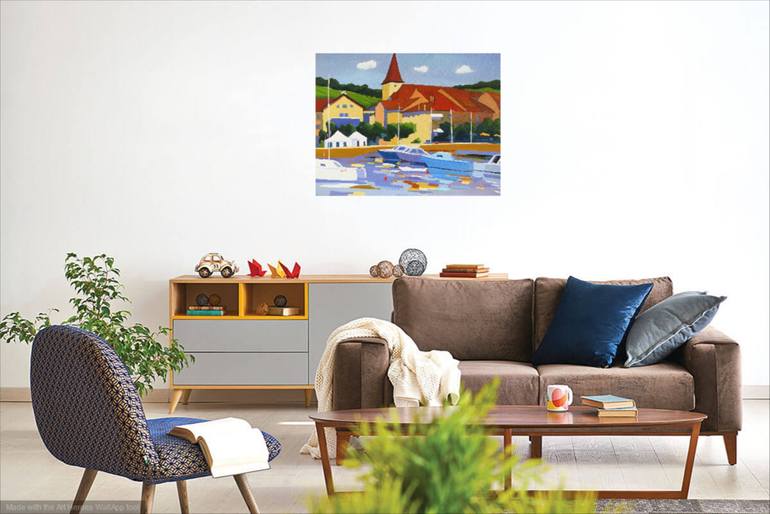 Original Figurative Cities Painting by Le Junter Jean-Noël