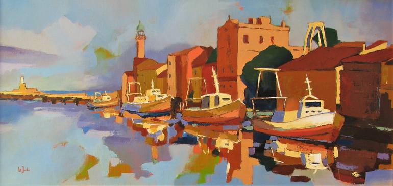 Print of Figurative Seascape Paintings by Le Junter Jean-NoëL