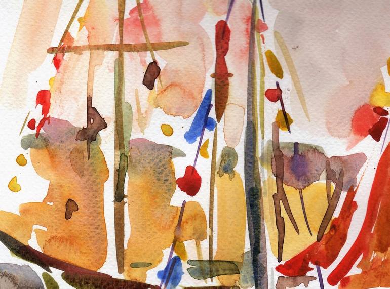 Original Figurative Boat Painting by Le Junter Jean-Noël