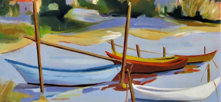 Original Figurative Boat Painting by Le Junter Jean-Noël