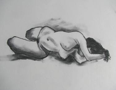 Original Figurative Nude Drawings by Le Junter Jean-Noël