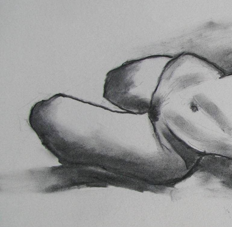 Original Figurative Nude Drawing by Le Junter Jean-Noël
