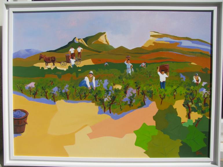 Original Figurative Rural life Painting by Le Junter Jean-Noël