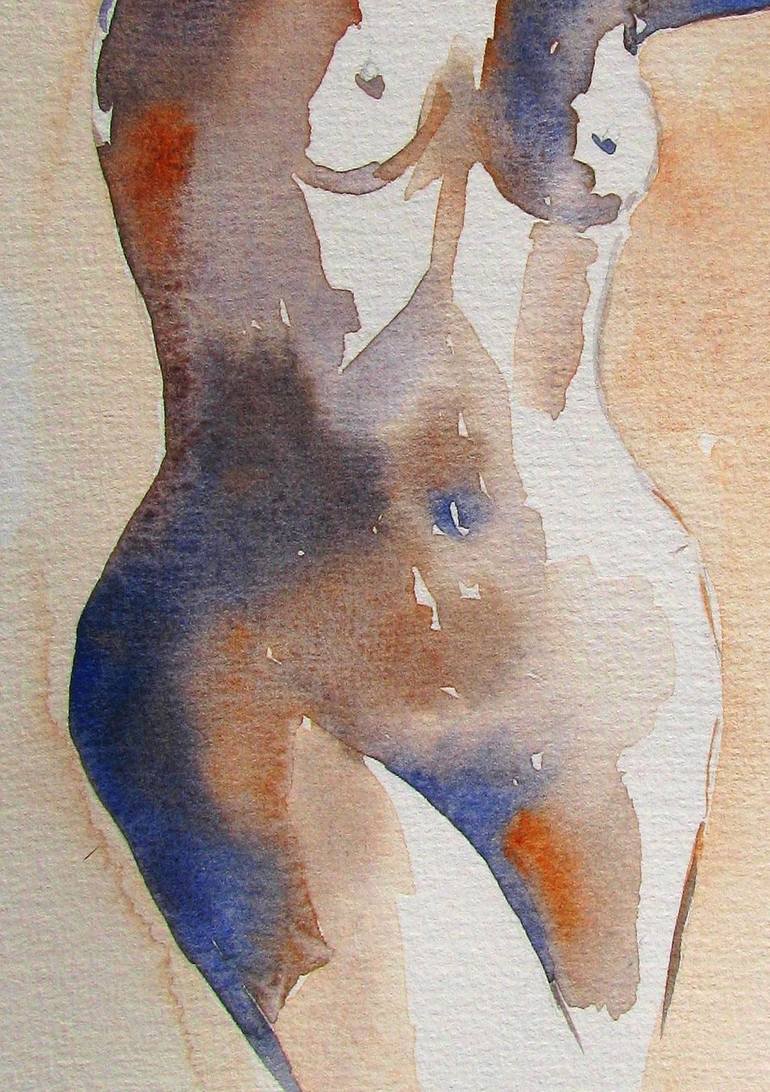 Original Expressionism Nude Painting by Le Junter Jean-Noël