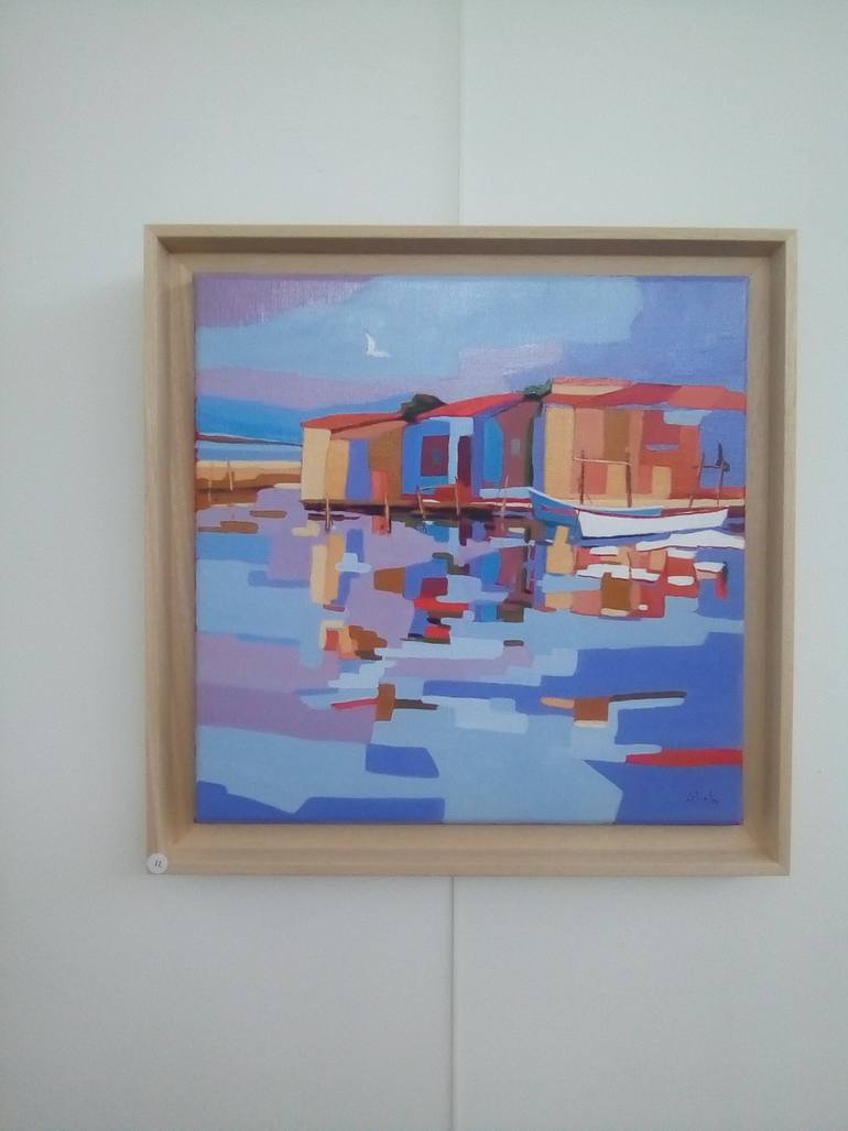 Original Impressionism Seascape Painting by Le Junter Jean-Noël
