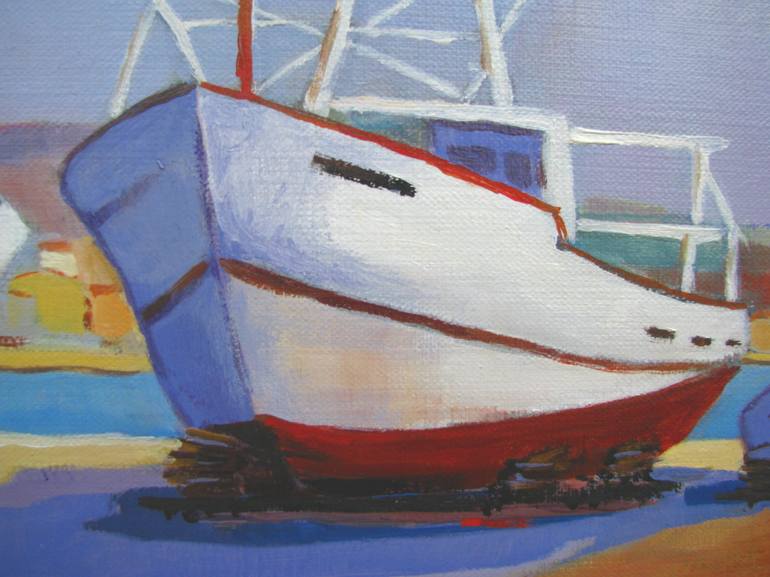 Original Boat Painting by Le Junter Jean-Noël
