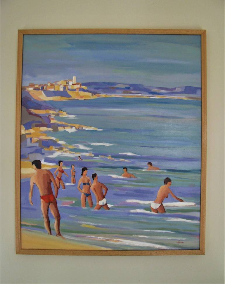 Original Beach Painting by Le Junter Jean-Noël